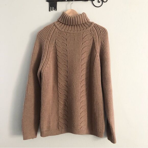 Bentley Vintage 100% wool heavy weight wool turtleneck sweater size large - Picture 1 of 9